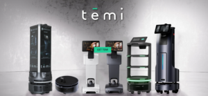 6 robos de la marca Temi con el logotipo de la marca coronando la imagen